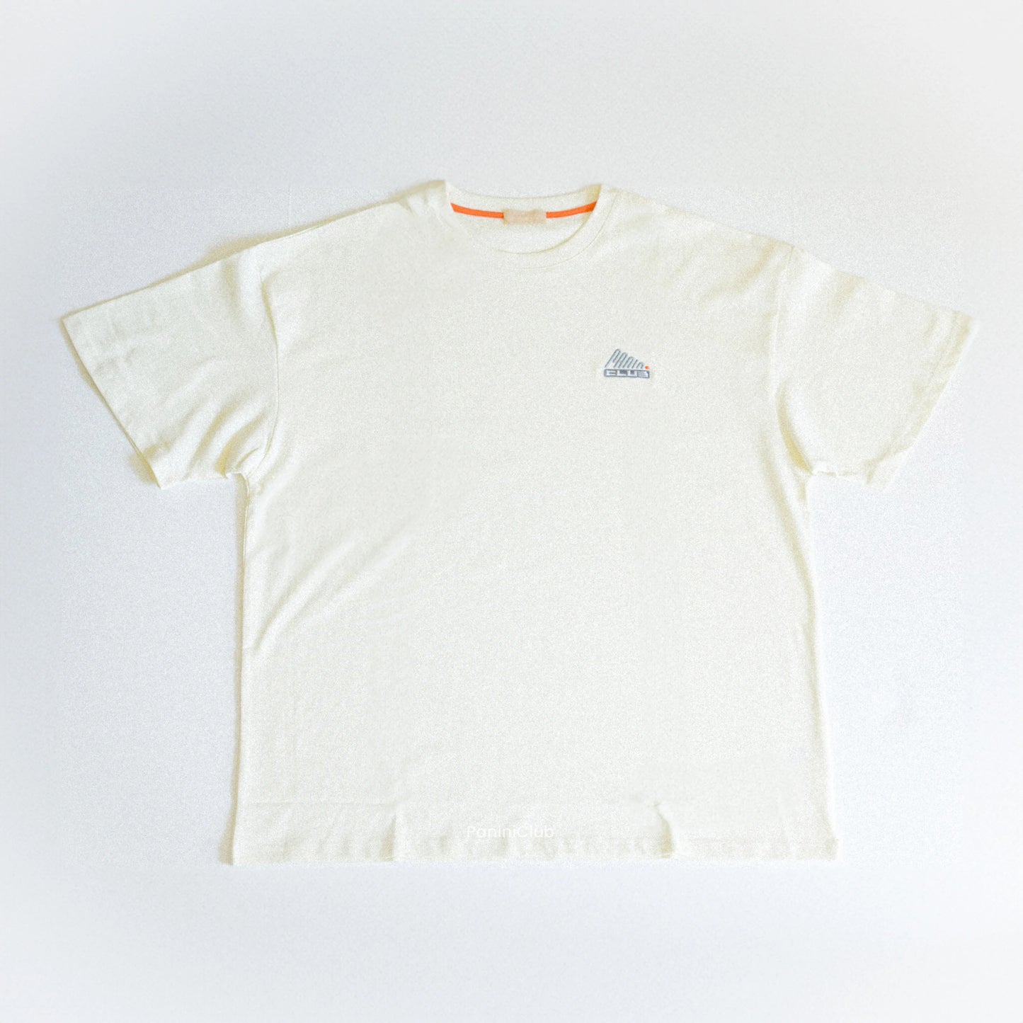 T-shirt with Embroidered Logo(Beige)