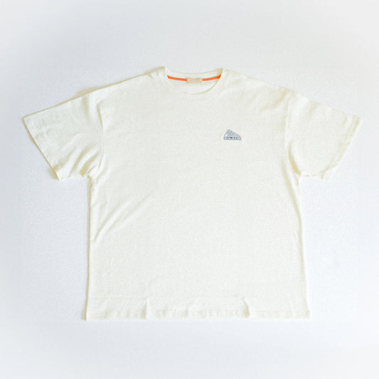T-shirt with Embroidered Logo(Beige)