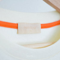 T-shirt with Embroidered Logo(Beige)
